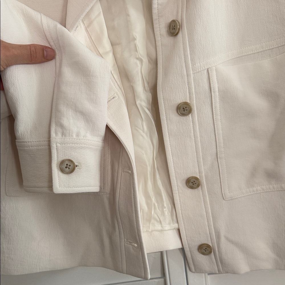 Wilfred Cropped Button-Front Utility Jacket In Cr… - image 3